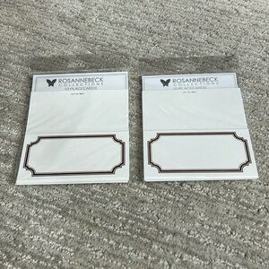 20 Place Cards brown & white BY  ROSANNE BECK